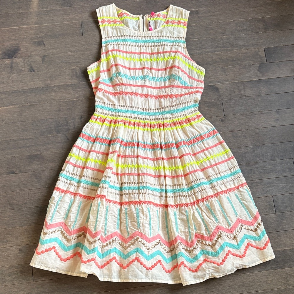 Anthropologie Plenty by Tracy Reese Colourful Embroidered Dress Women’s 6